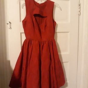 Red Keyhole Dress